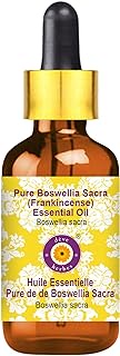 Deve Herbes Pure Boswellia Sacra (Frankincense) Essential Oil (Boswellia sacra) with Glass Dropper Natural Therapeutic Grade Steam Distilled 5ml (0.16 oz)