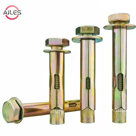 Color Zinc Plated Carbon Steel Outer Hexagon Expansion Screws M6 M8 M10 M12 M16 Built in Floor Expan