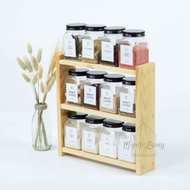 rak toples kayu estetik / rak toples minimalis 3 tingkat