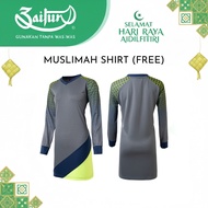 [NOT FOR SALE] Zaitun Arora Sports Activewear Long Sleeve Sport Muslimah Shirt – Charcoal Edition