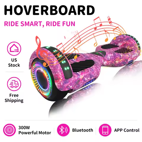 SIMATE P6 Hoverboard, 6.5" Self Balancing Scooter, All Terrain Hover Boards with Bluetooth, APP Cont