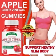 New 60pcs FITGUM EXTRA STRENGTH APPLE CIDER Vinegar Gummies Cod