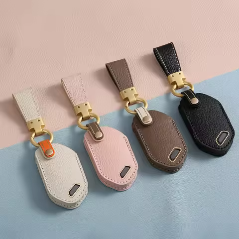 Leather Car Key Protective Cover Case for Kia EV9 Seltos Picanto Sorento MQ4 Carnival KA4 Morning K5