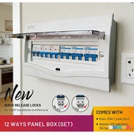Mezeen Distribution Panel Box 8 12 Way Flush Type With Circuit Breaker Set DB Box