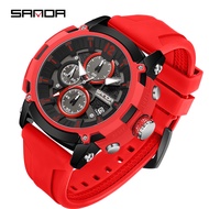 Sanda Street Trend Solid Six Pin Outdoor Waterproof Glow Quartz Watch SD5312-9