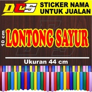 CUTTING STICKER WITH VEGETABLE LONTONG WRITING STICKER FOR SALES NAME ON WHEEL CART