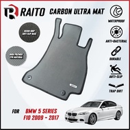 RAITO MAT BMW 5 SERIES F10 2009 - 2017 Carbon Ultra TPR Car Floor Mat Carpet Customised Car Mat Kere