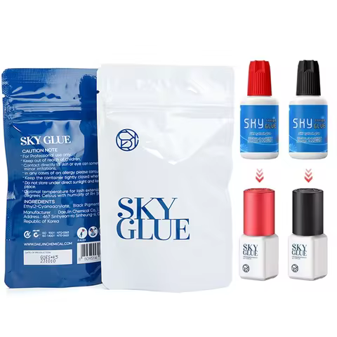 1pcs Sky Glue S Plus Type 5ml Korea Original Eyelash Extensions Glue 1-2S Fast Dry Time 6-7 Weeks Re
