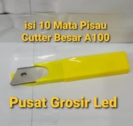 Murah Pisau Cutter HOKI H-500+ BESAR / Isi Pisau Cutter 10 Mata Pisau