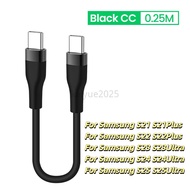 KAIYUE 66W Short USB C Cable 0.25M Type-C To Type C Fast Charging Wire Cord For Samsung S21 S21Plus 