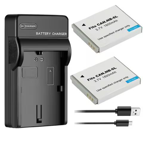 1600mAh NB 6L NB6L NB-6L Battery + Charger for Canon Powershot SX520 SX530 SX600 SX610 SX700 SX710 H