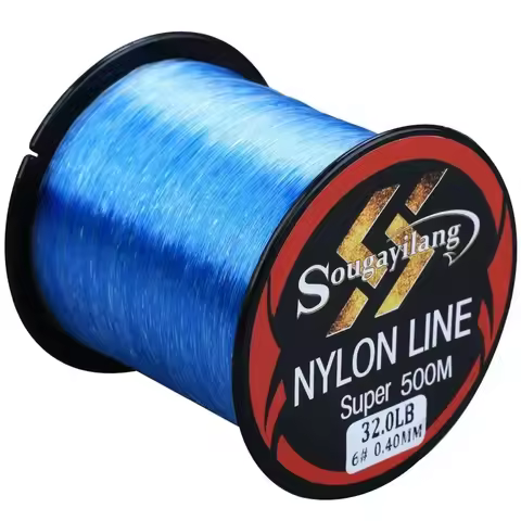 Sougayilang 1-8# 500M Nylon Fishing Line 4 Strands Nylon Fishing Line 11.0-36.3LB Fishing Line Smoot
