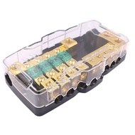 (BIGY) Car Audio Multi-Function Fuse Box with LED Light Fuse Holder Suitable for Car RV Camping Car 