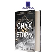 Onyx Storm The Empyrean 3 (รุ่นจำกัด) ปกแข็งโดยรีเบคก้า Yarros หนังสือภาษาอังกฤษต้นฉบับ