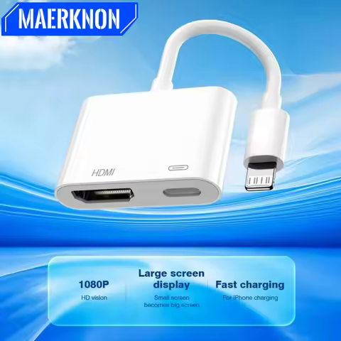 HD 1080P HDMI-Compatible Projection Cable Adapter Audio Sync Screen Connector For Lightning To HDMI-