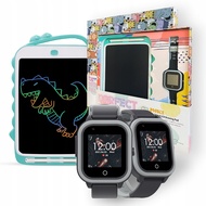 Bemi Linki Kids' Smartwatch Set: 4G LTE GPS, Health Monitoring, and 10-Inch Doodle Tablet in Grey/Green, Ideal Multi-Activity Gift for Children