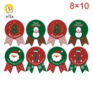 WiJx❤❤❤Summer Korean 80pcs Christmas Label Paper Sticker Gift Package Sealing Stickers for Cookie Candy Nuts Package X'm