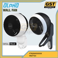 Alpha Motto 8" Wall Fan AC | 360° Oscillation | WF B31/8 | White & Black | 360/8