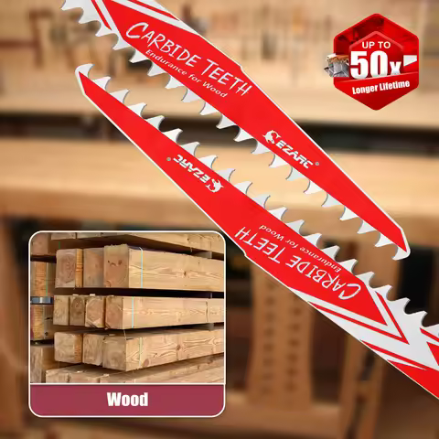 3pcs 9inch Carbide Reciprocating Saw Blades for Hard Wood, 225mm 3TPI Carbide Teeth Woodworking Saw 