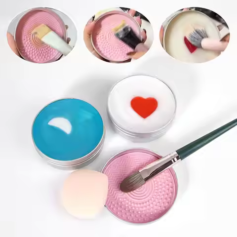 New Starry Sky Heart Shape Makeup Brush Cleansing Soap, Beauty Sponge Blender Cleaner Solid Soap for