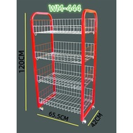 (Ready Stock) 4 Tier Rack with roller/Rak 4 Tingkat pinggan dan mangkuk dengan roda/rak piring/jimat