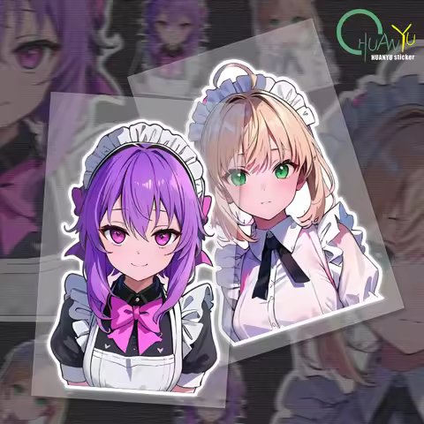 JDM Cute Girl Anime Car Sticker Car Sticker Motorcycle Bumper Car Window Reflective Waterproof Stick