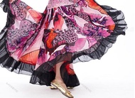 cod 720 Degree Flower Printed Gypsy Skirt Belly Dance Tribal Clothing Belly Dance Costume Flamenco C