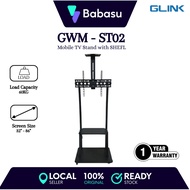 GLINK GWM-ST02 Mobile TV Bracket & Rolling Stand (32”–86”)