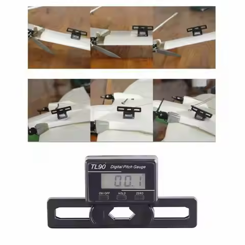 Digital Pitch Gauge Pitch Gauge Easy to Use LCD Backlight Display Professional Inclinometer for RC A