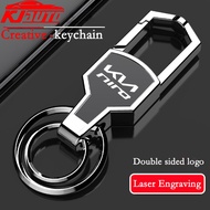 New Kia Niro Car Safety Anti Loss Keychain Double Ring Rotation Stainless Steel Creative Home Key Wa