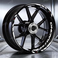 Reflective Motorcycle Hub Waterproof Refit Sticker 17 Inch Racing Tire Inner Ring Decorative Decal F
