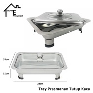 Buffet Container 28x33x11cm - Vegetables / Meat / Food - Fast Food Dish Baking Tray Stainless Steel
