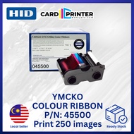 EZ YMCKO HID Fargo C50/DTC1000/DTC1250e Printer Card ID Ribbon Cartridge Ink Toner ID Print - 45500