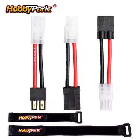 HobbyPark for Traxxas RC Battery Charger Adapter Connector to Tamiya Plugs 14AWG Gauge Wire for RC C