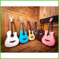 ◰ ♘ Slick 38 Inches Acoustic Guitar Colorful with Trussrod Colorful Strings