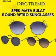 READY STOCK SPEK MATA BULAT CERMIN MATA HITAM UNISEX ROUND SHAPE SUNGLASSES FASHION KOREAN RETRO SUN