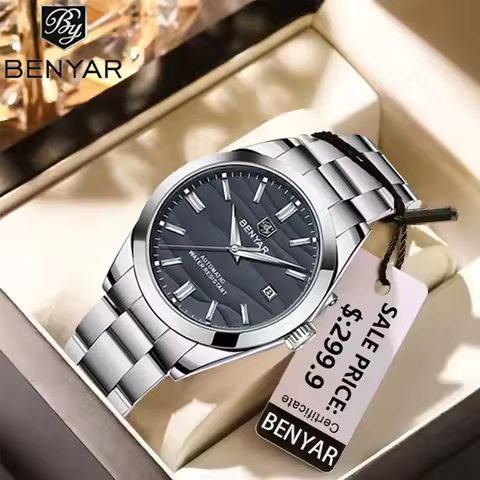 BEYNAR luxury brand 40MM stainless steel fully automatic sports mechanical watch desert dial watch 5