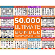 50.000 svg bundle, Designs bundle, Motivation svg, Funny quotes set, Nurse svg, Pet dxf png, Sport s