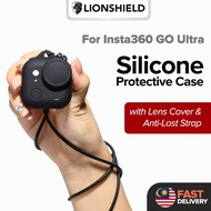 (MY) LionShield Insta360 GO Ultra Silicone Case with Lens Cover & Straps - Shockproof, Scratch-Resis