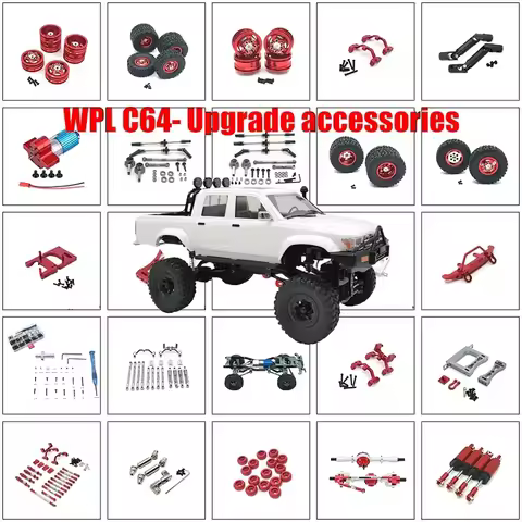 WPL C64 C54 C24 B16 D12 D62 1/16 RC Metal Aluminum Upgrade Tie Rod Front and Rear Axle Steering Cup 