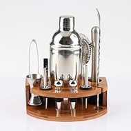 MMLLZEL 10/14 Pcs 750ml Cocktail Shaker Making Set Bartender Kit with Stand DIY Drink Mixer Home Tool Bar Accessories (Size : Style 3)