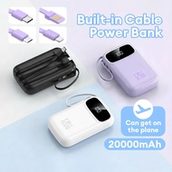 [CCC Certificate] 20000mAh Powerbank Fast Charging Power Bank Built-in 4 Cable
