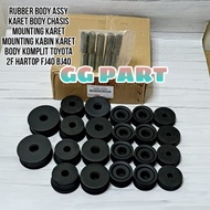RUBBER BODY ASSY RUBBER BODY CHASSIS MOUNTING COMPLETE RUBBER BODY TOYOTA 2F HARTOP FJ40 BJ40