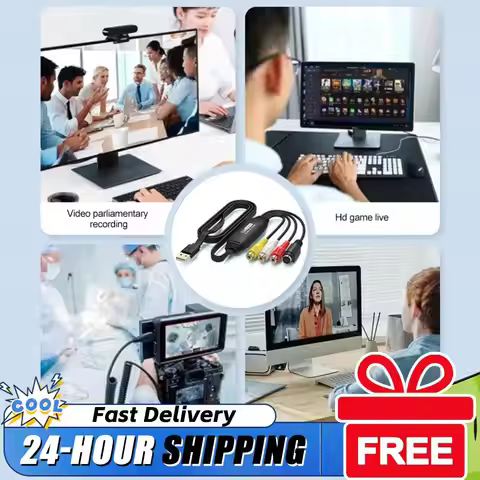 USB Video Capture Card VHS VCR TV DVD Audio Capture Adapter Card USB To AV Video Capture Adapter for