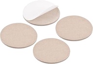 METALLIXITY Round Felt Furniture Pads (100 mm / 3.94 inches), Pack of 4, Self-Adhesive Floor Protect