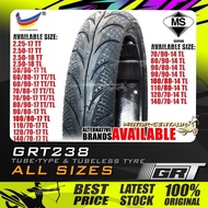 TAYAR MOTORSIKAL GRT GRT238 TUBELESS/TUBE-TYPE TYRE 50,60,70,80,90,100,110,120,140,2.25,2.50,225,250
