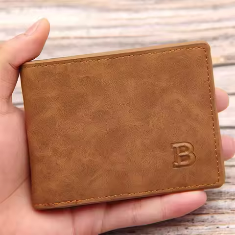 1Pc High quality Fashion Mini Men's Luxury Business Wallet Card Holder Man Purse Coin Bag Zipper Cas
