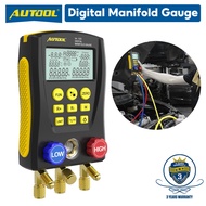 AUTOOL Digital Manifold Gauge LM120 Automotive Refrigerant Meter HVAC Cold Medium Vacuum Pressure Temp Car Air Conditioning Tester