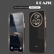 Roazic Cho Honor Magic 5 5G/Honor Magic 5 Pro 5G vỏ điện thoại Thẳng Mạ Điện Cạnh Vỏ silicon mềm bọc