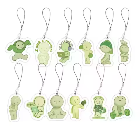 Acrylic Smiski Mobile Phone Charms Smiski Small Pendant Phone Key Chain Key Ring Fans Gift